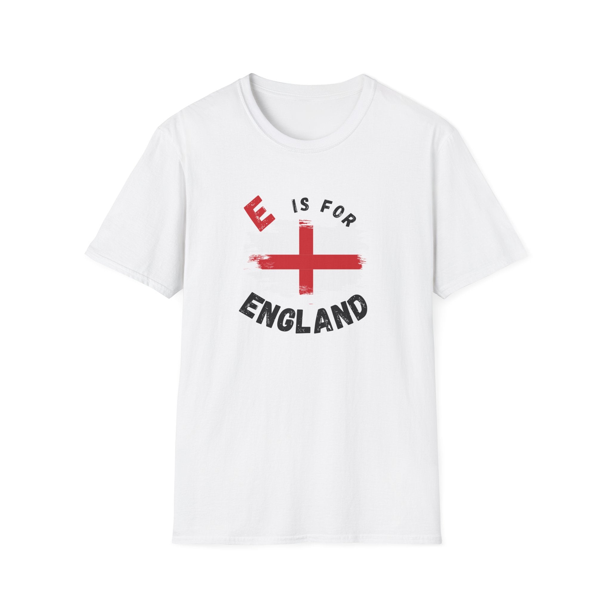 E is for England T-Shirt — English Flag Patriotic Tee