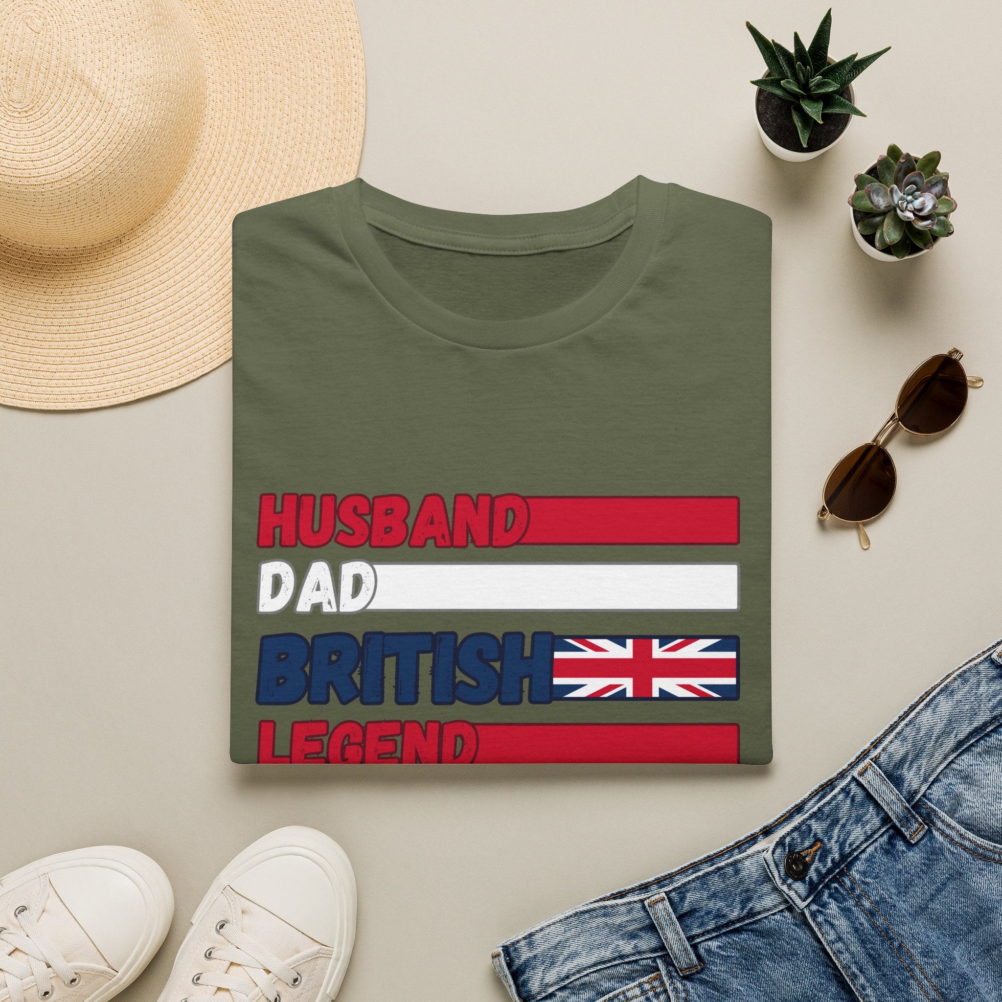 British Legend T-Shirt — 'Husband Dad British Legend' Graphic Tee