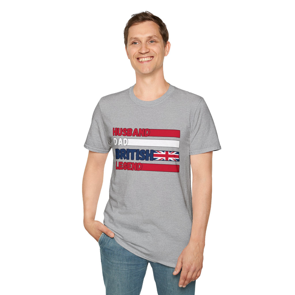 British Legend T-Shirt — 'Husband Dad British Legend' Graphic Tee