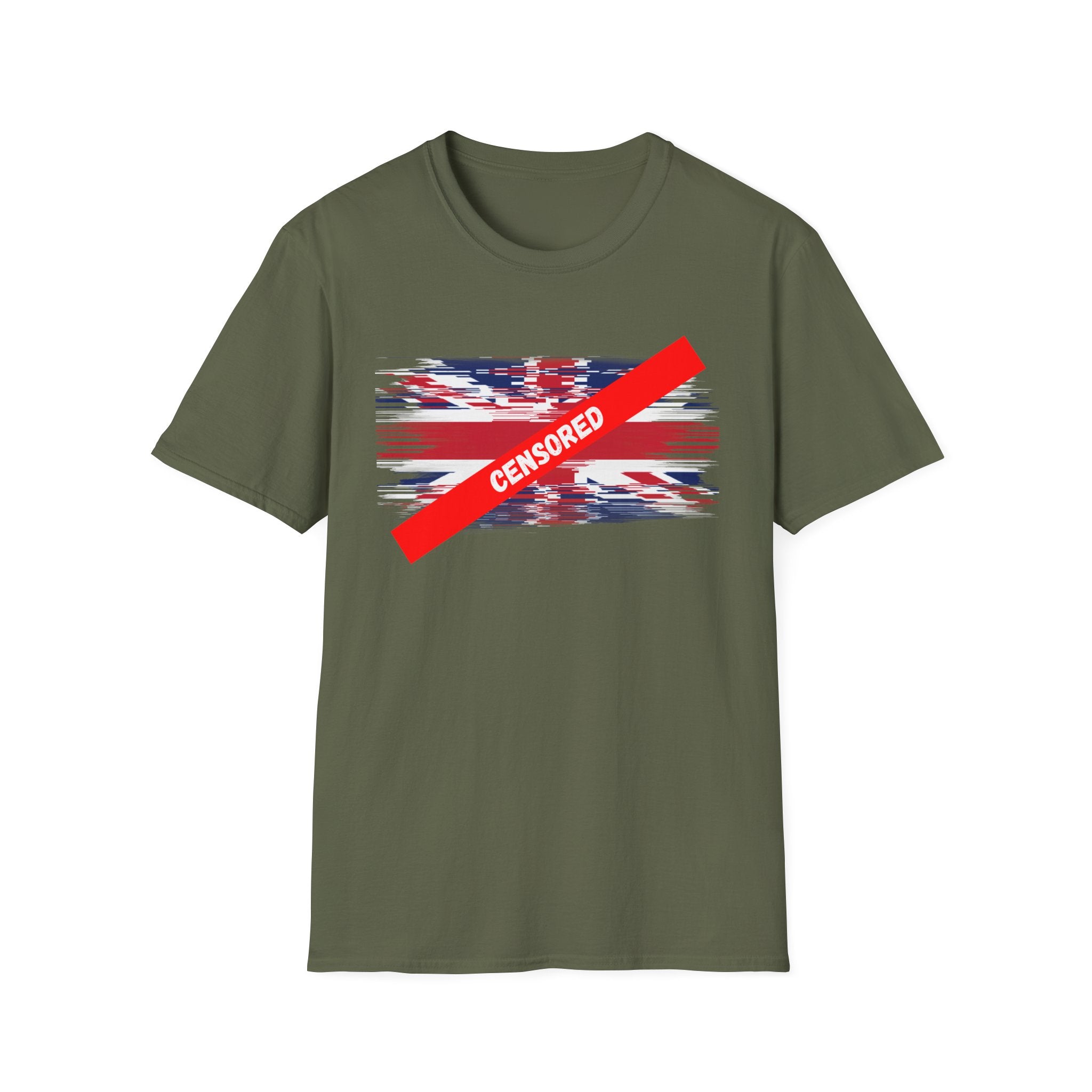 Censored Union Jack T-Shirt — British Political Flag Tee