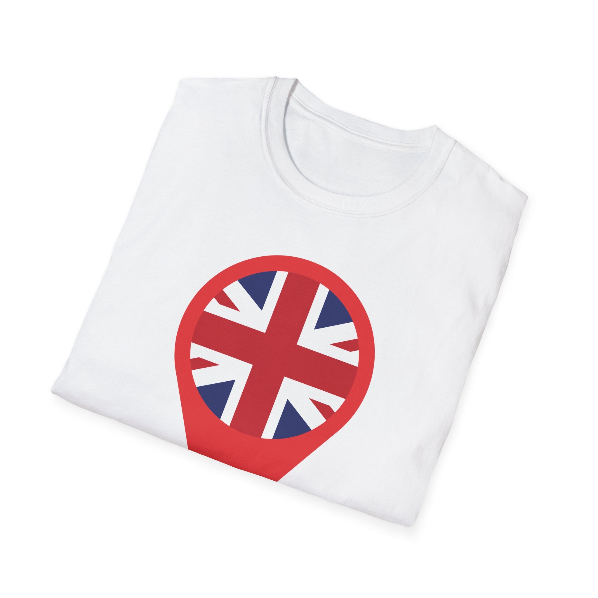 Union Jack Map Pin T-Shirt — British Patriotic Tee