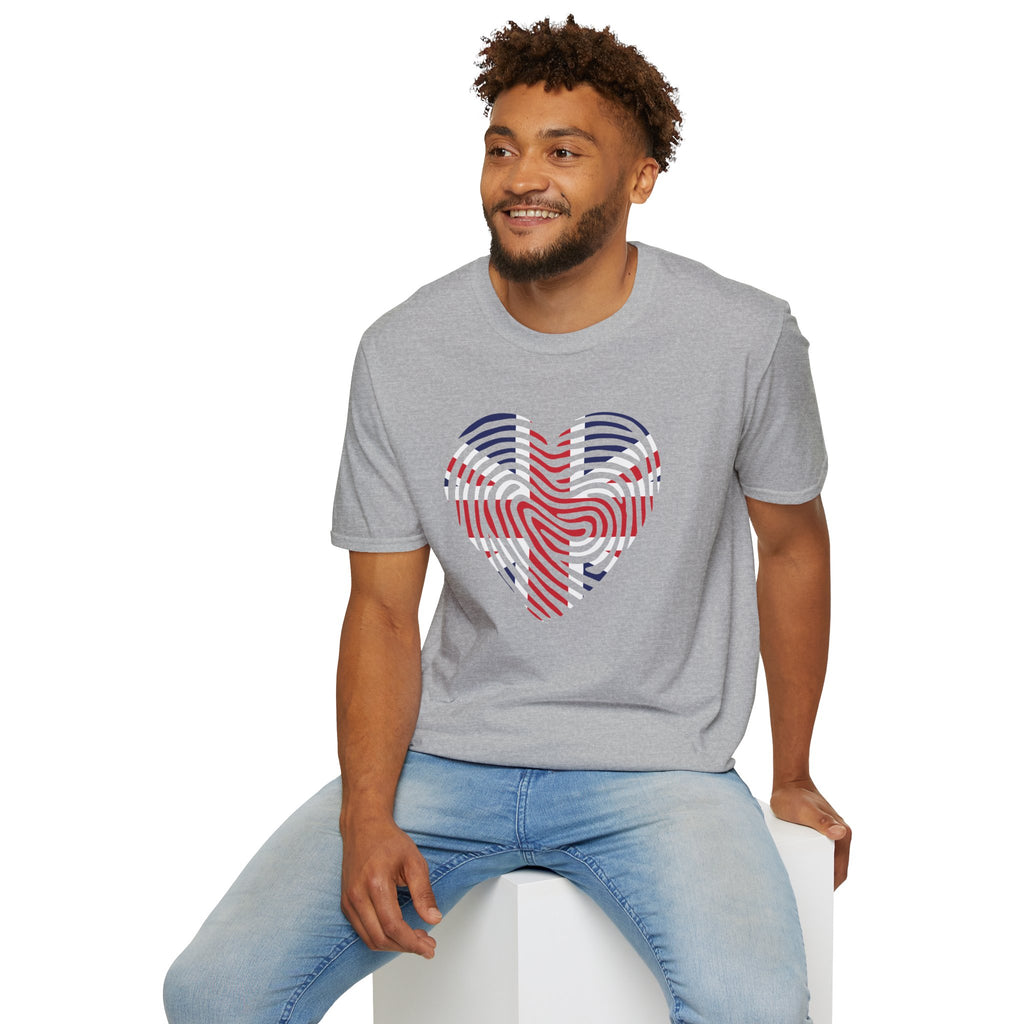 Union Jack Heart Fingerprint T-Shirt — British Patriot Tee - Our Colours