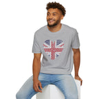 Union Jack Heart Fingerprint T-Shirt — British Patriot Tee - Our Colours