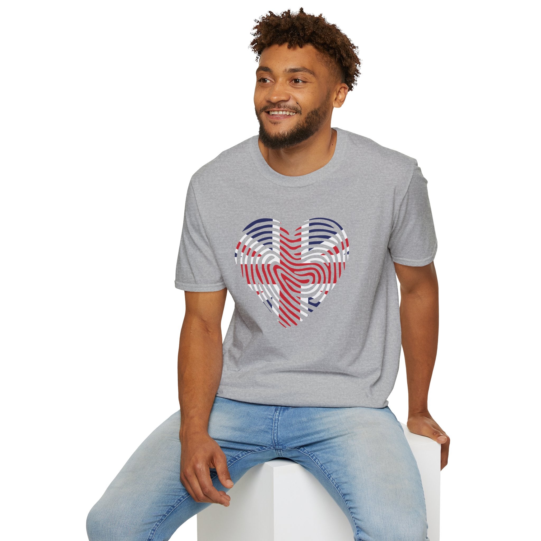 Union Jack Heart Fingerprint T-Shirt — British Patriot Tee - Our Colours