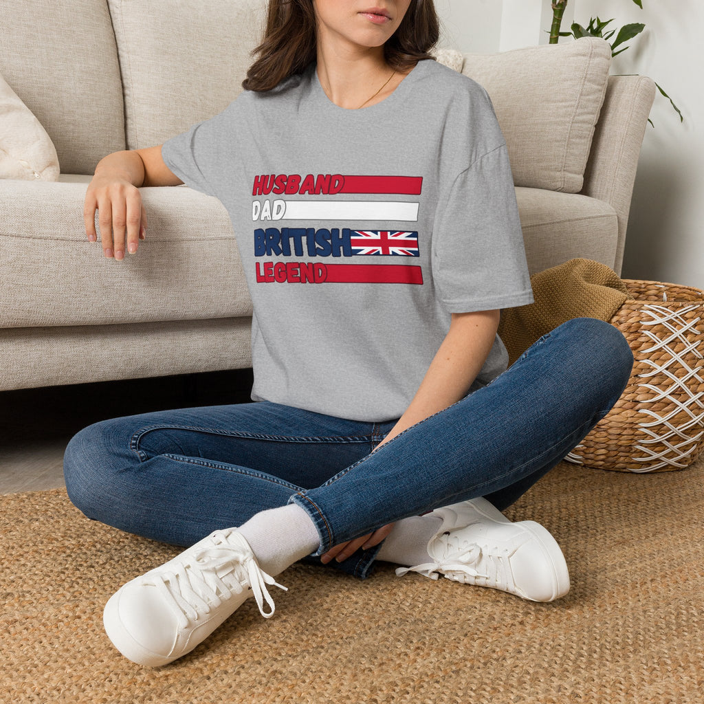 British Legend T-Shirt — 'Husband Dad British Legend' Graphic Tee