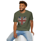 Union Jack Heart Fingerprint T-Shirt — British Patriot Tee - Our Colours