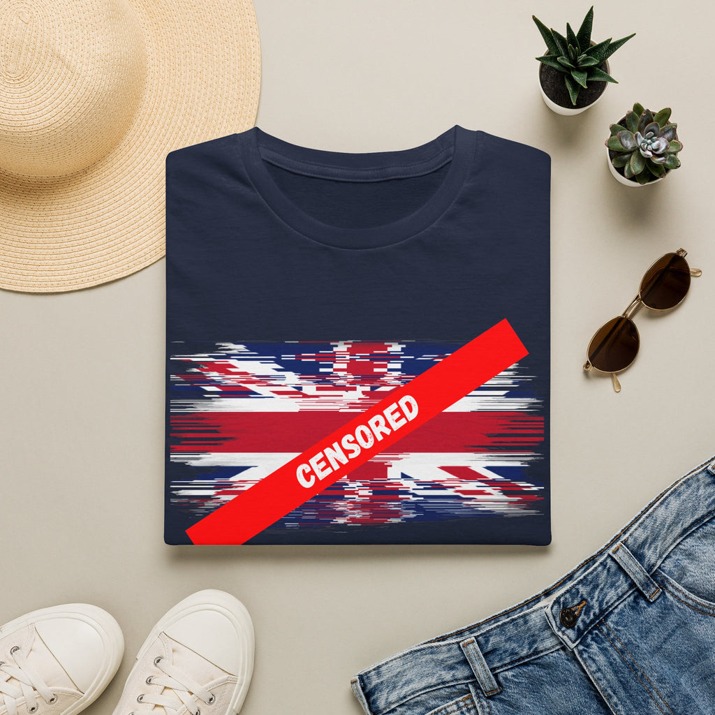 Censored Union Jack T-Shirt — British Political Flag Tee