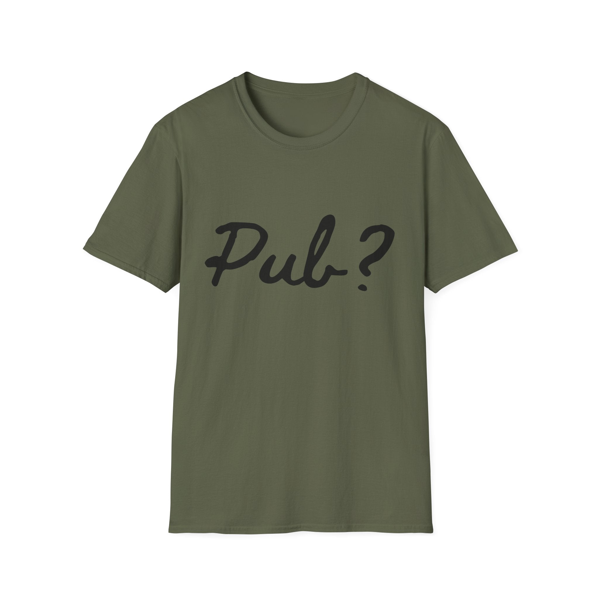 Pub? T-Shirt — Funny Question Graphic Tee for Night Out & Pub Crawl