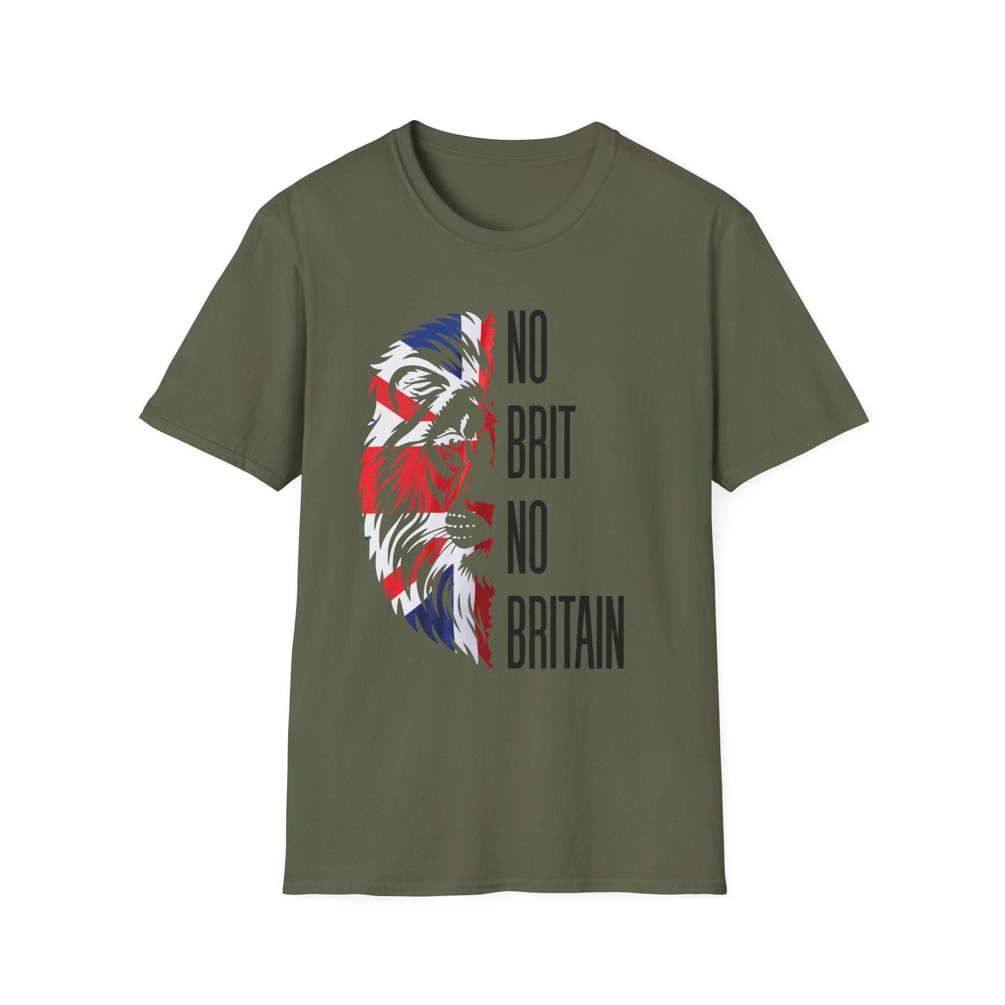 "No Brit No Britain" Patriotic Lion Graphic