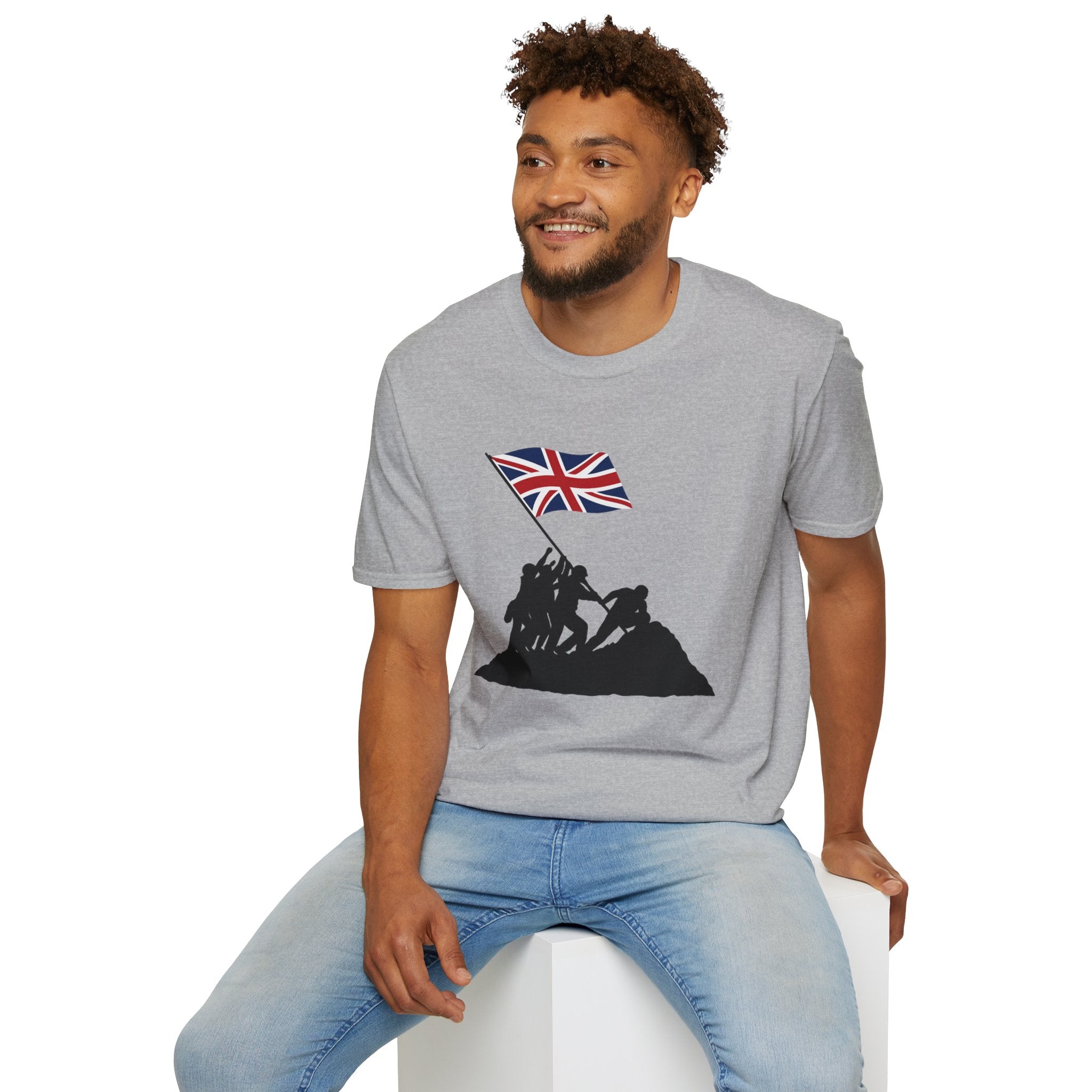 Raising Our Colours T-Shirt (no slogan) — British Flag Patriotic Tee - Our Colours