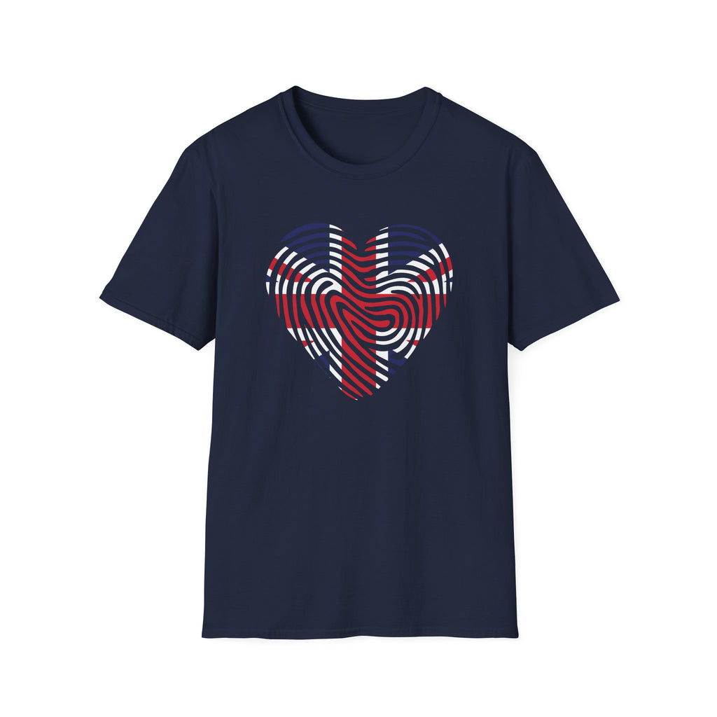 Union Jack Heart Fingerprint T-Shirt — British Patriot Tee - Our Colours
