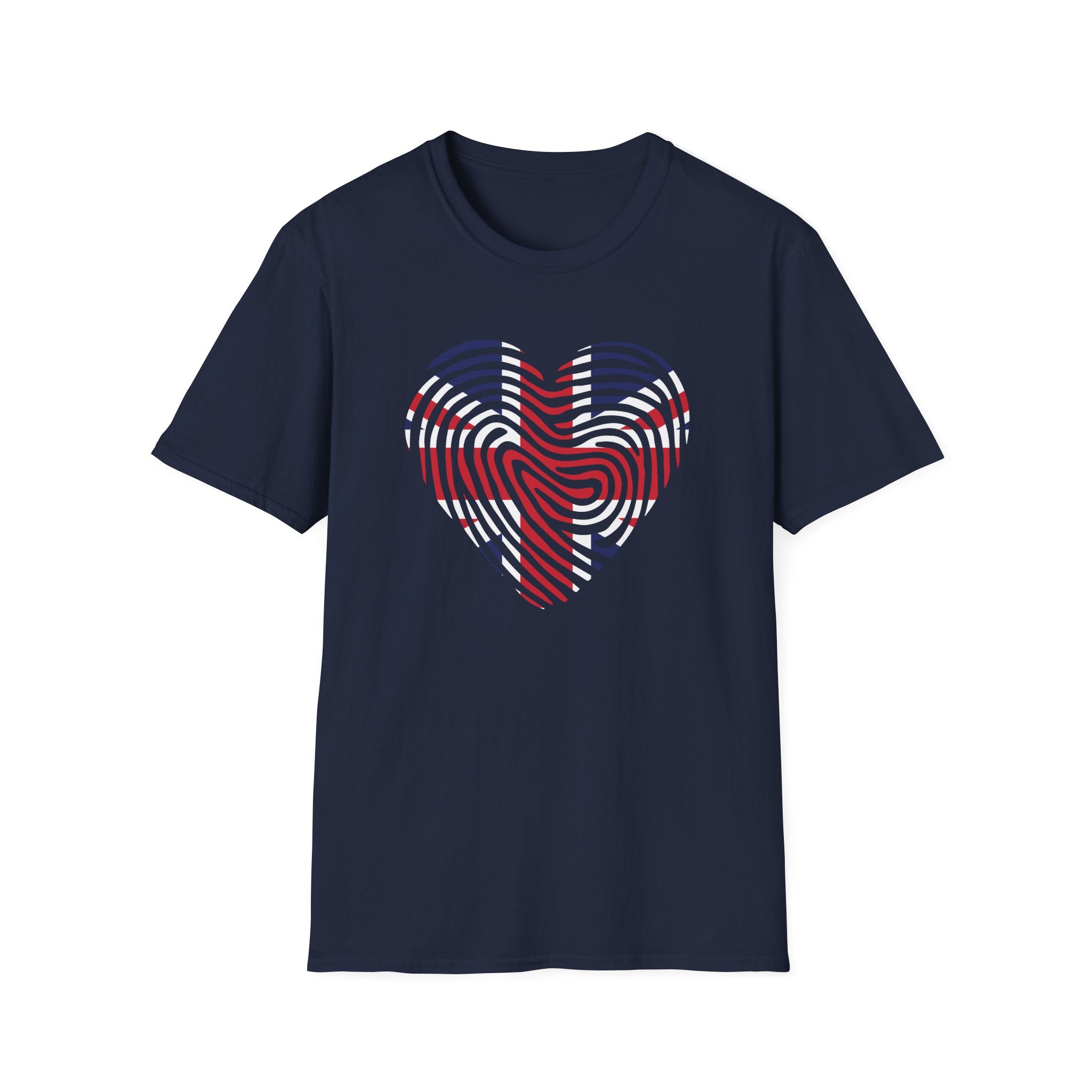 Union Jack Heart Fingerprint T-Shirt — British Patriot Tee