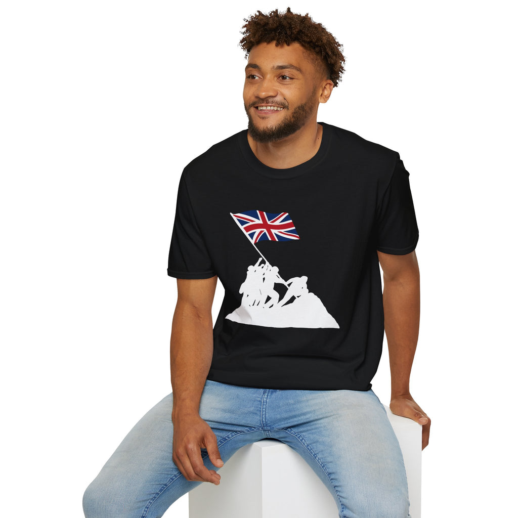 Raising Our Colours T-Shirt (no slogan) — British Flag Patriotic Tee - Our Colours