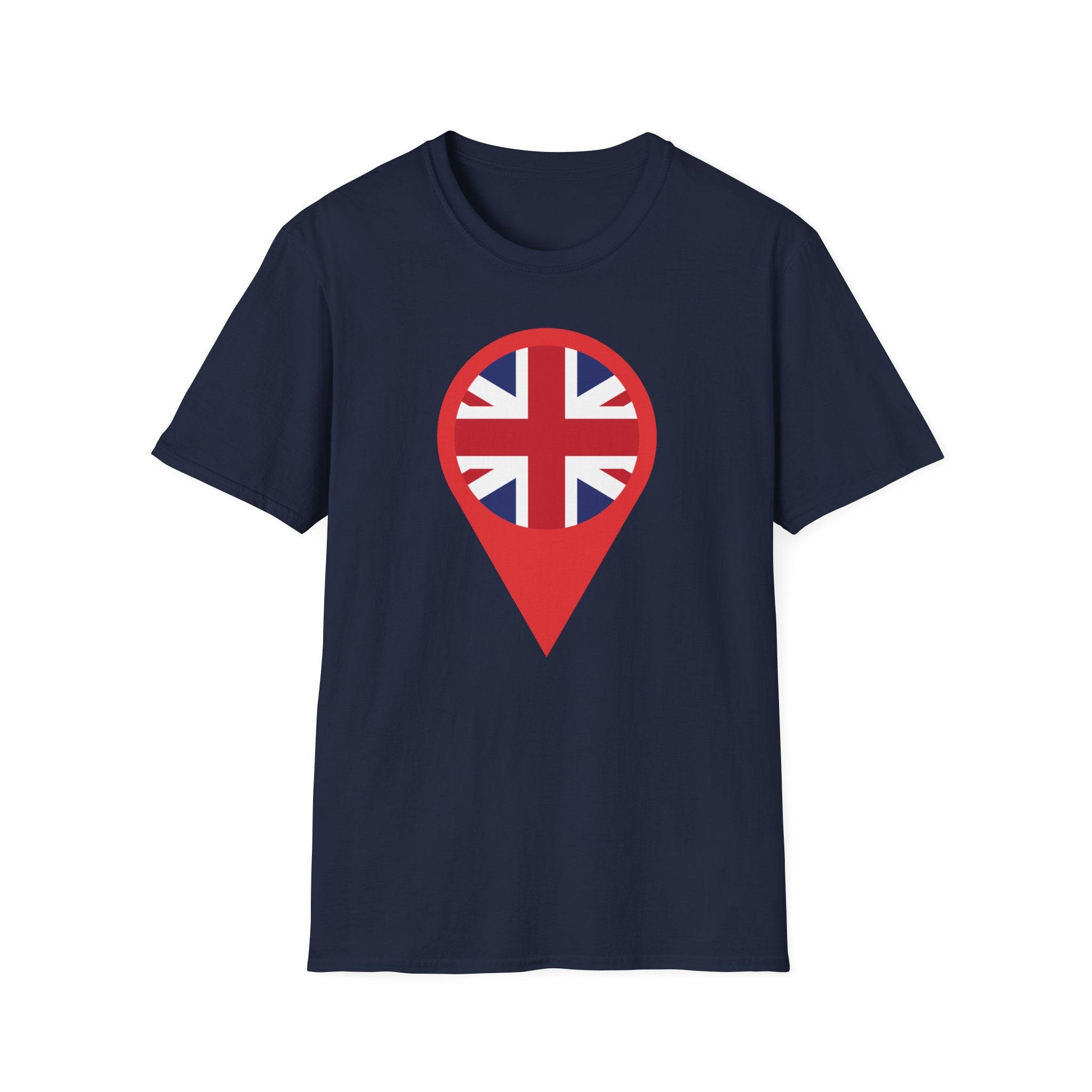 Union Jack Map Pin T-Shirt — British Patriotic Tee