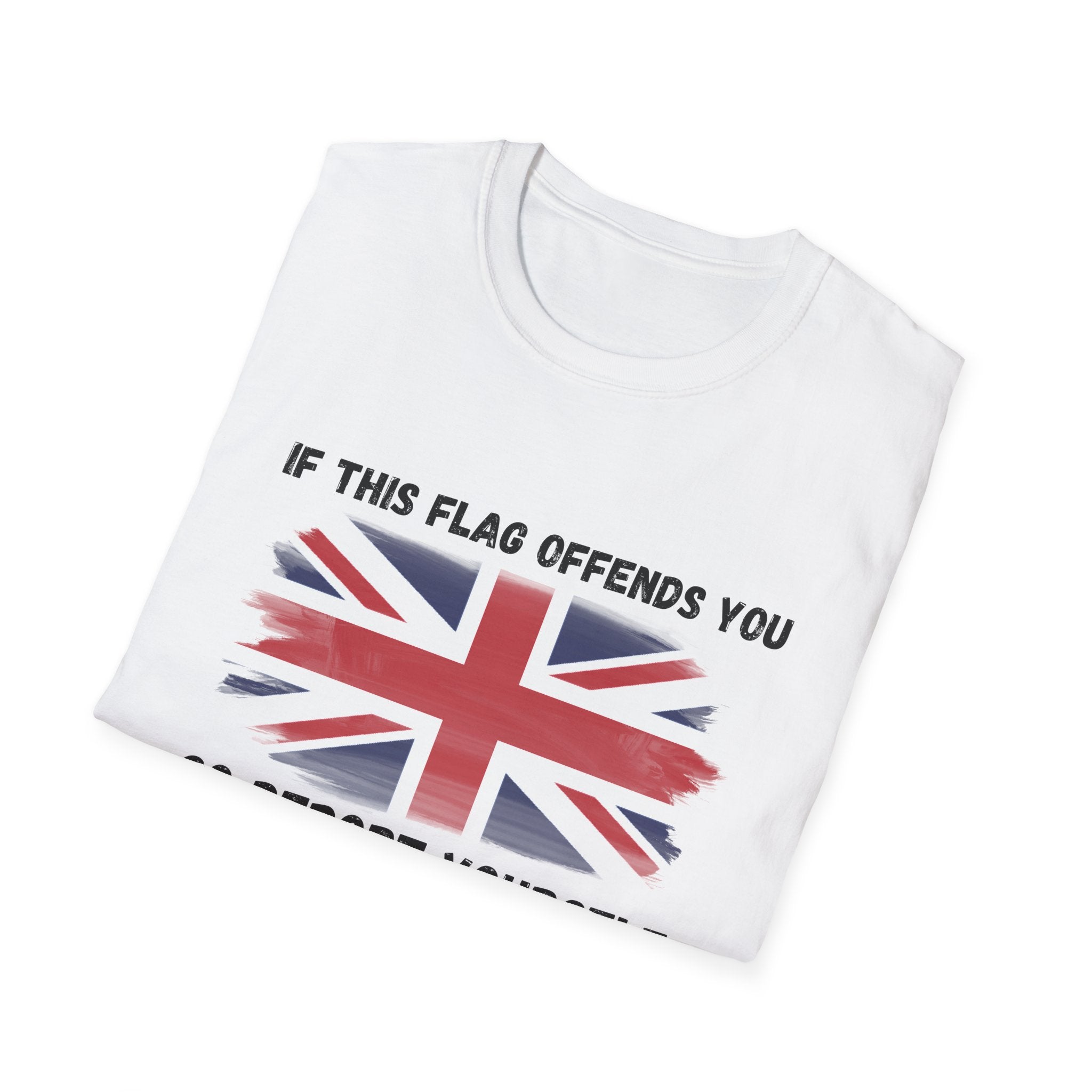 Union Jack Political T-Shirt — "If This Flag Offends You, Go Deport Yourself"