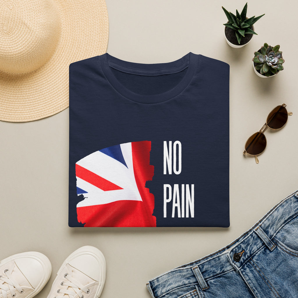 T-Shirt — "No Pain No Britain" Union Jack Graphic