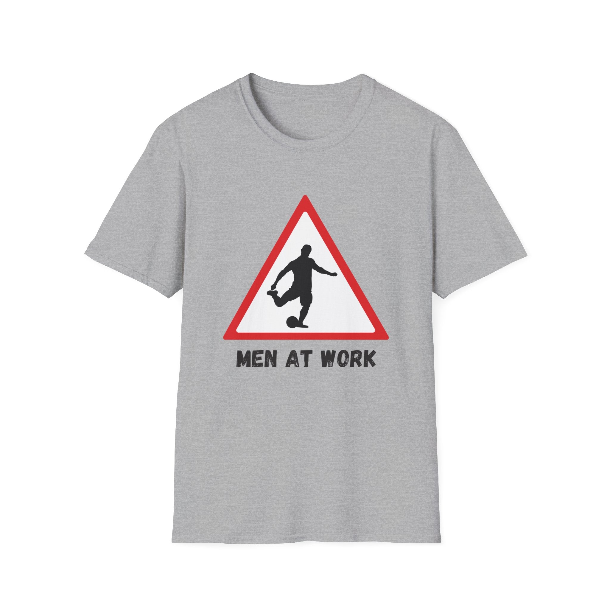 Men at Work Roadside Sign T-Shirt — British Humour T-Shirt