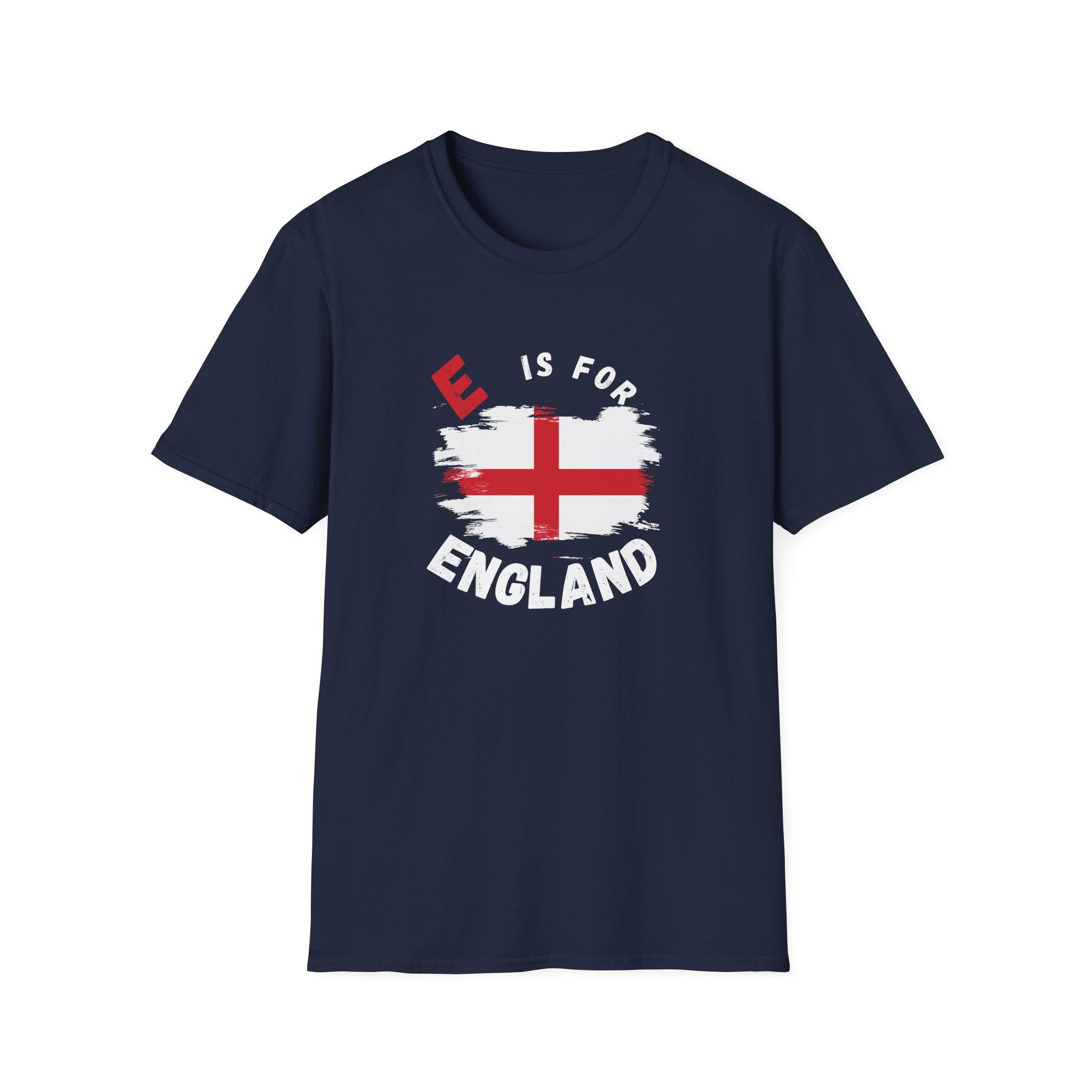 E is for England T-Shirt — English Flag Patriotic Tee