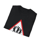 Men at Work Triangle Sign T-Shirt — Funny Beer Drinking Crew Tee