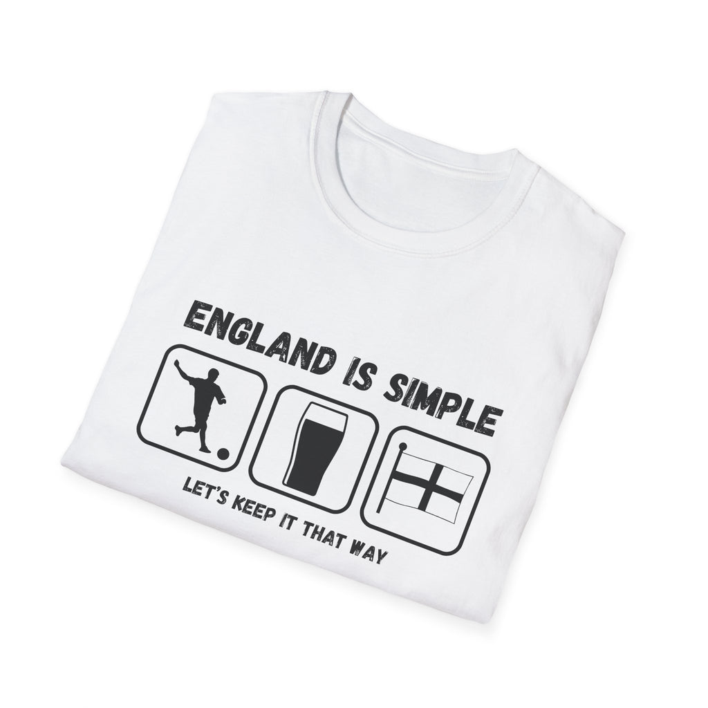 England Is Simple T-Shirt — Football, Pint & Flag Tee (Let’s Keep It That Way)