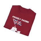Proudly Raising Our Colours T-Shirt (smaller design) — British Flag Patriotic Tee