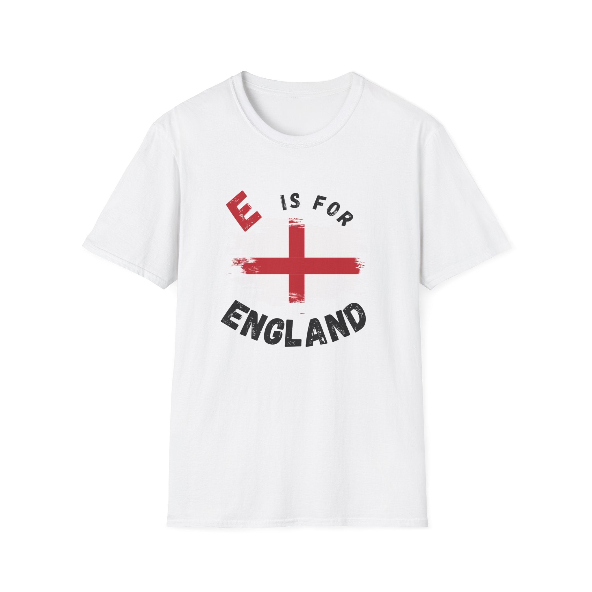 E is for England T-Shirt — English Flag Patriotic Tee