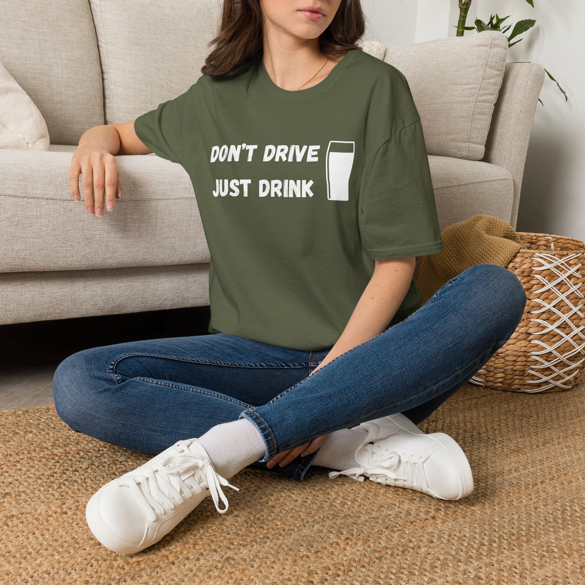 Don't Drive, Just Drink British Humour T-Shirt - Our Colours