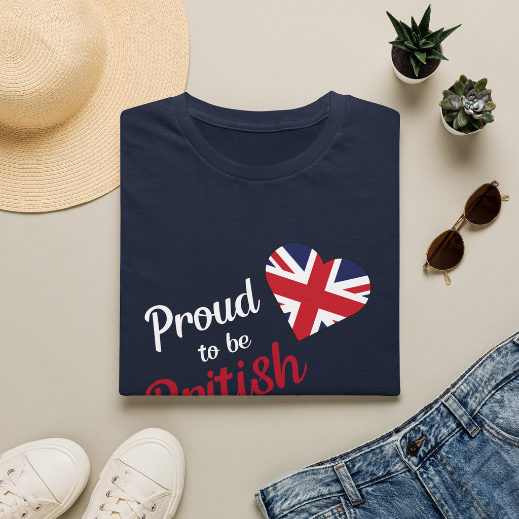 Proud to be British T-Shirt — Union Jack Heart Patriotic Tee