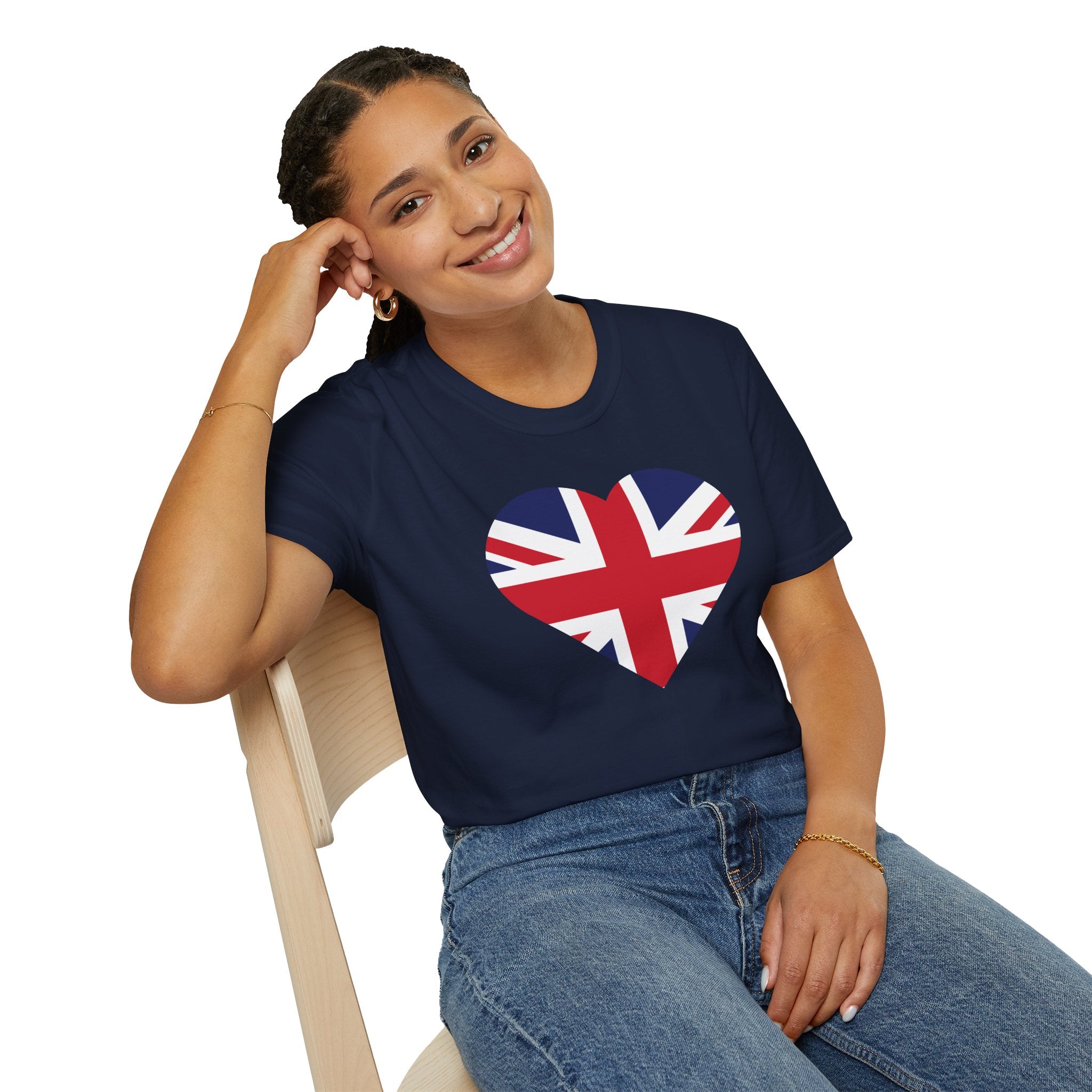 British Heart Flag T-Shirt — Union Jack Heart Patriotic Tee