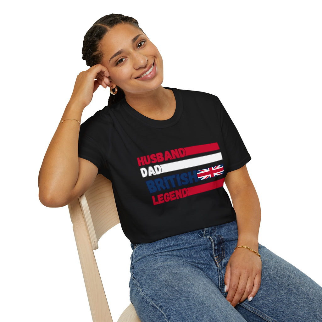 British Legend T-Shirt — 'Husband Dad British Legend' Graphic Tee