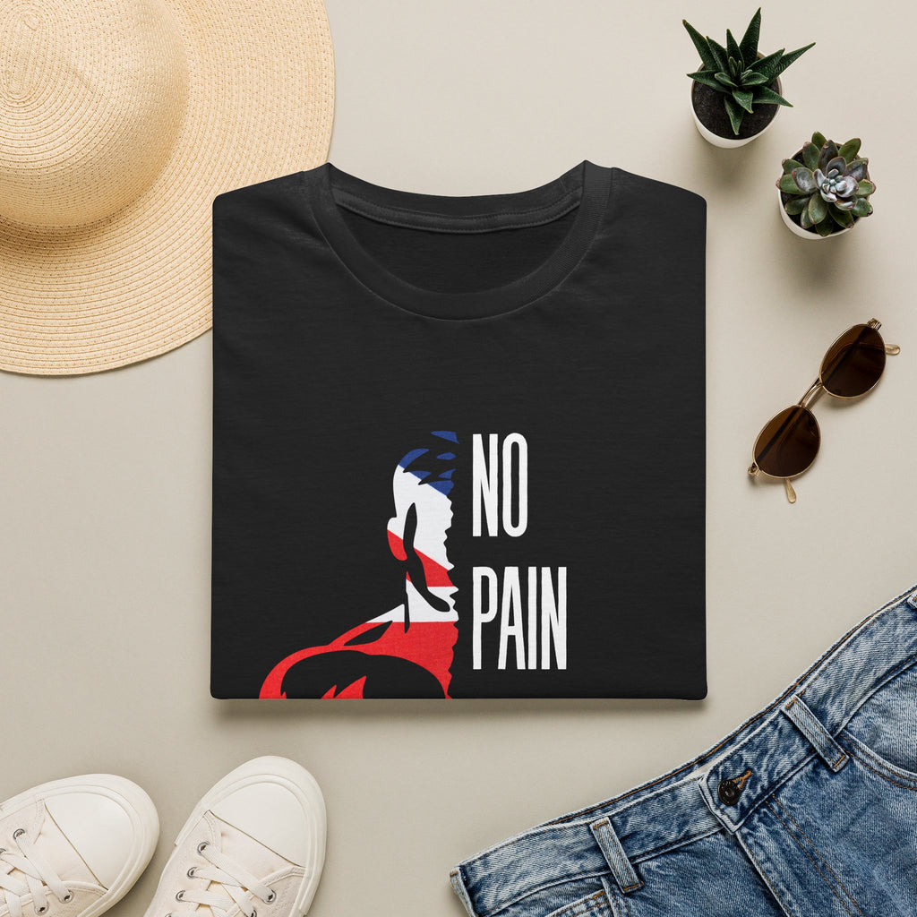 T-Shirt — "No Pain No Britain" British Flag Fitness