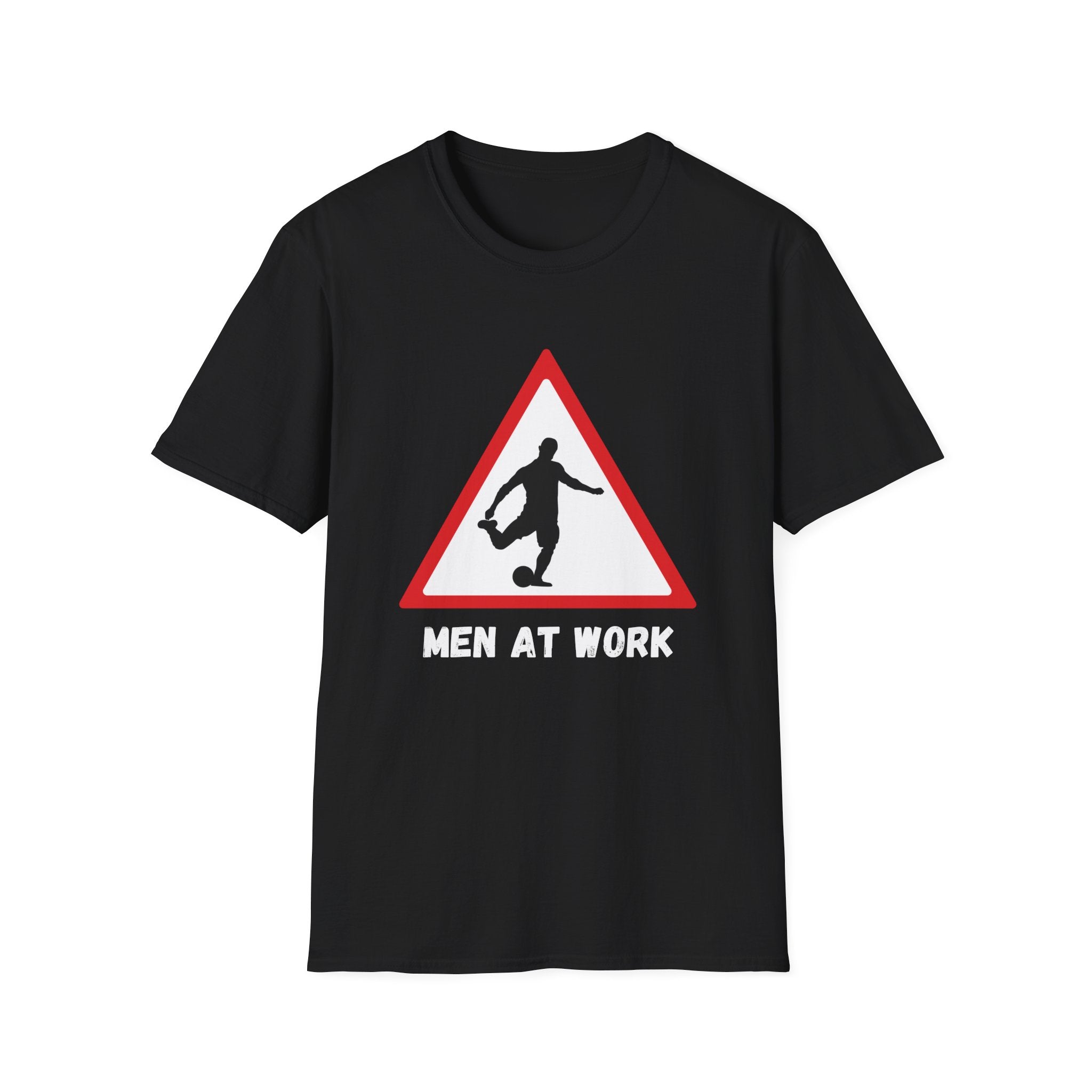 Men at Work Roadside Sign T-Shirt — British Humour T-Shirt
