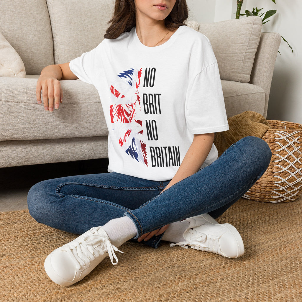 "No Brit No Britain" Patriotic Lion Graphic