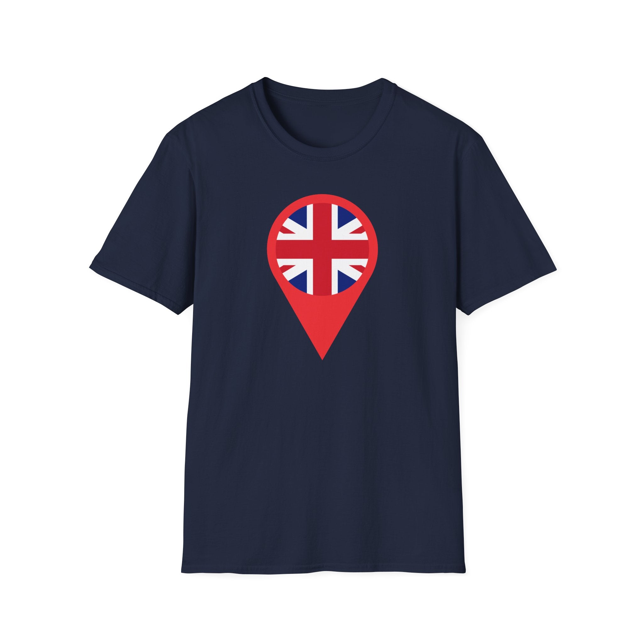 Union Jack Map Pin T-Shirt — British Patriotic Tee