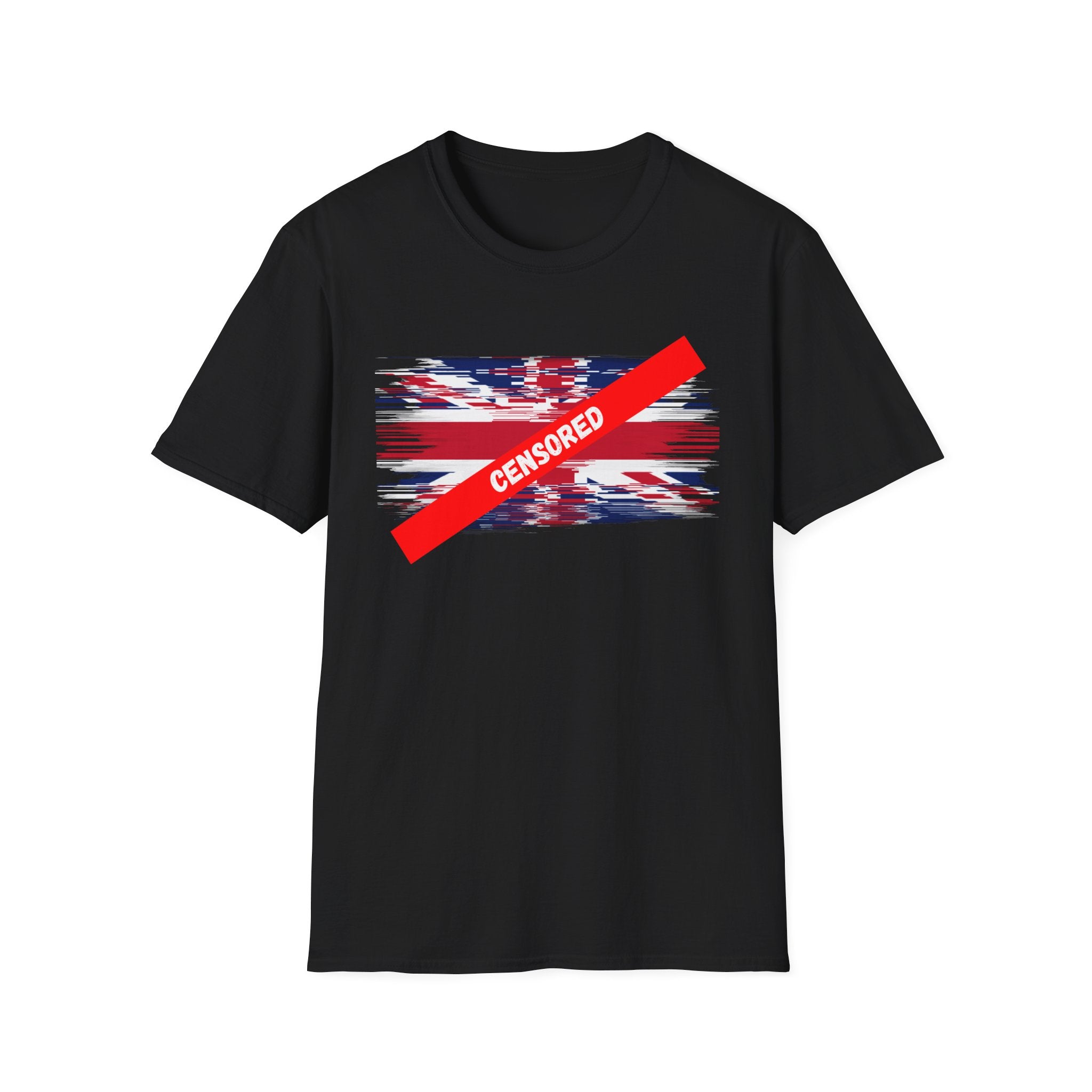 Censored Union Jack T-Shirt — British Political Flag Tee