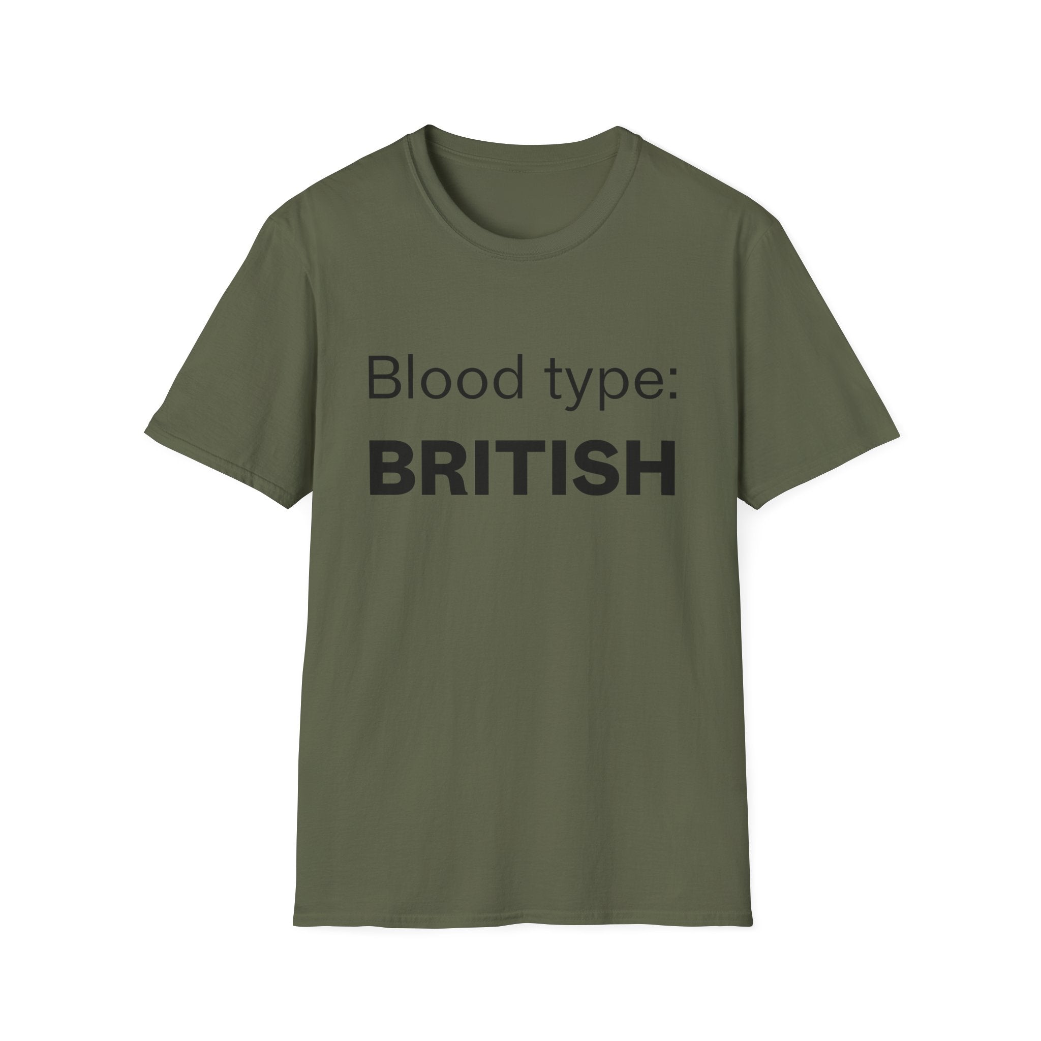 Blood Type: BRITISH T‑Shirt — Funny British Pride Tee