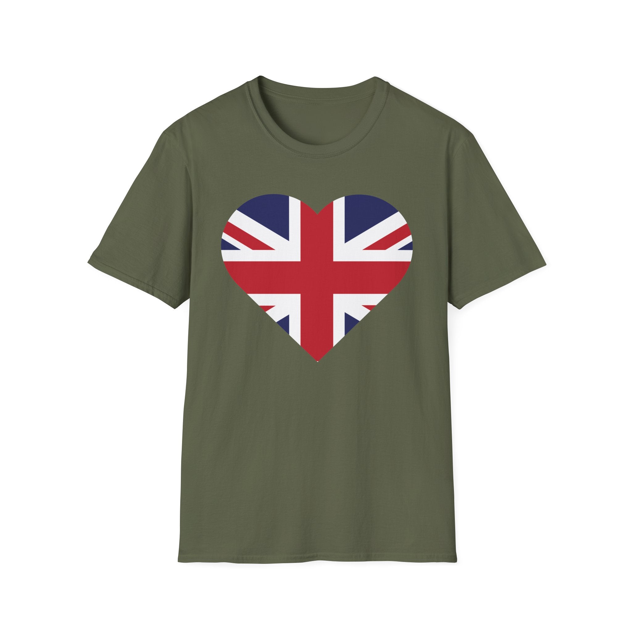 British Heart Flag T-Shirt — Union Jack Heart Patriotic Tee