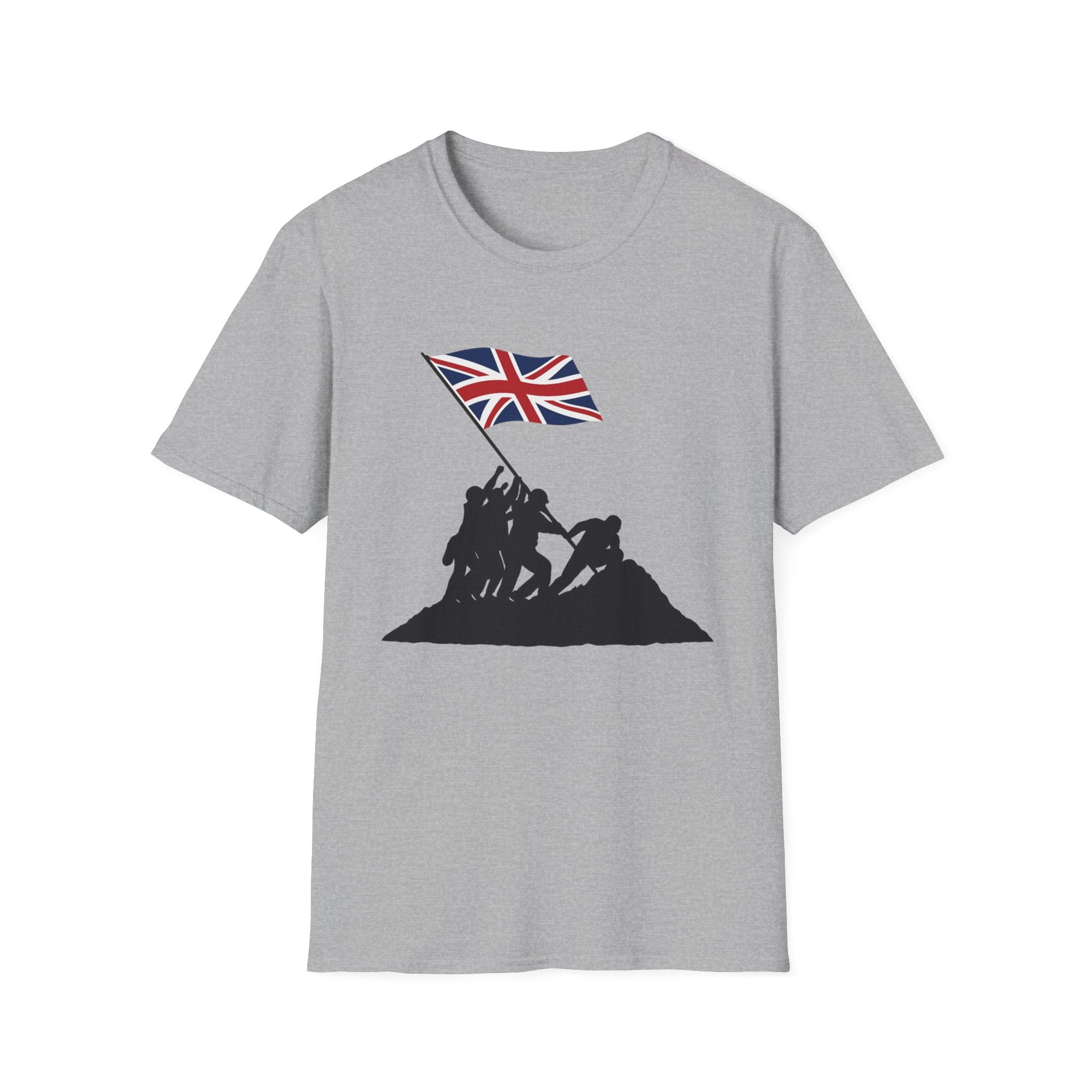 Raising Our Colours T-Shirt (no slogan) — British Flag Patriotic Tee