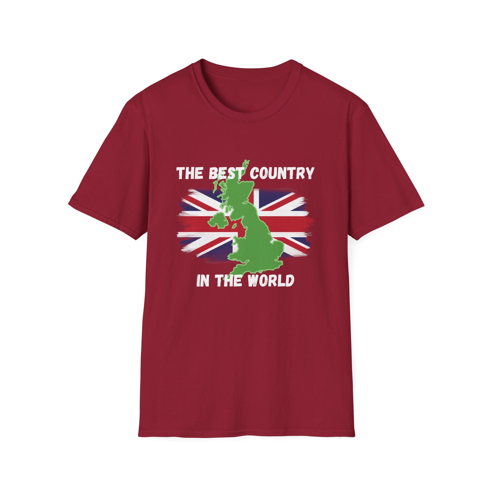 British Patriot T-Shirt — “The Best Country in the World” Union Jack Map