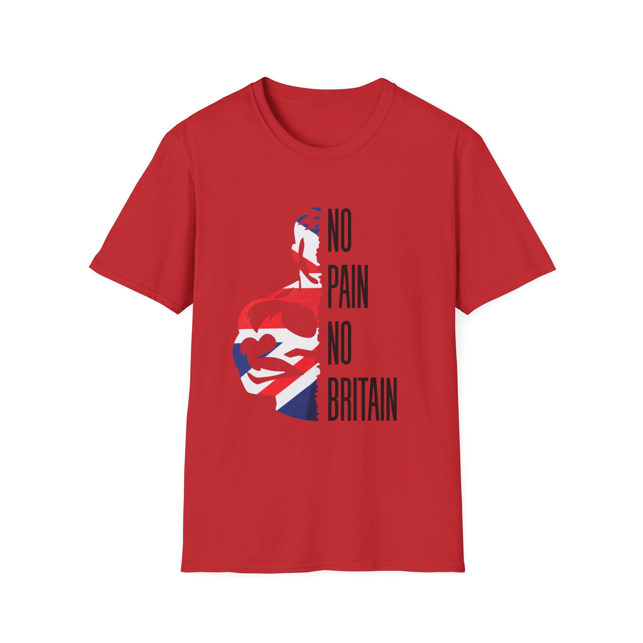 T-Shirt — "No Pain No Britain" British Flag Fitness