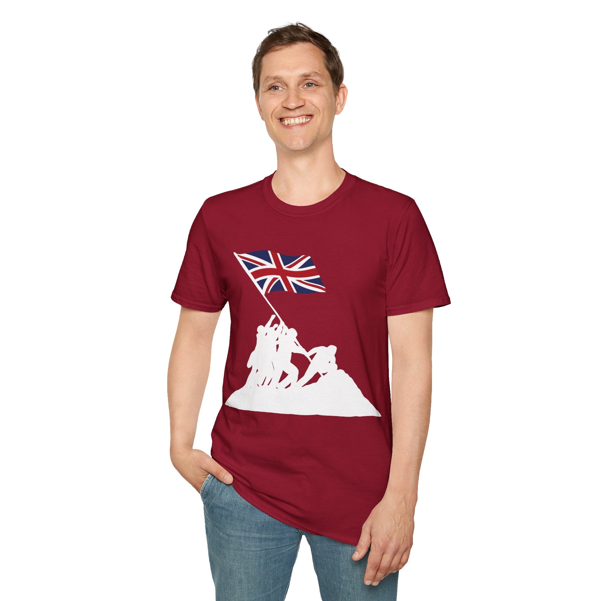 Raising Our Colours T-Shirt (no slogan) — British Flag Patriotic Tee
