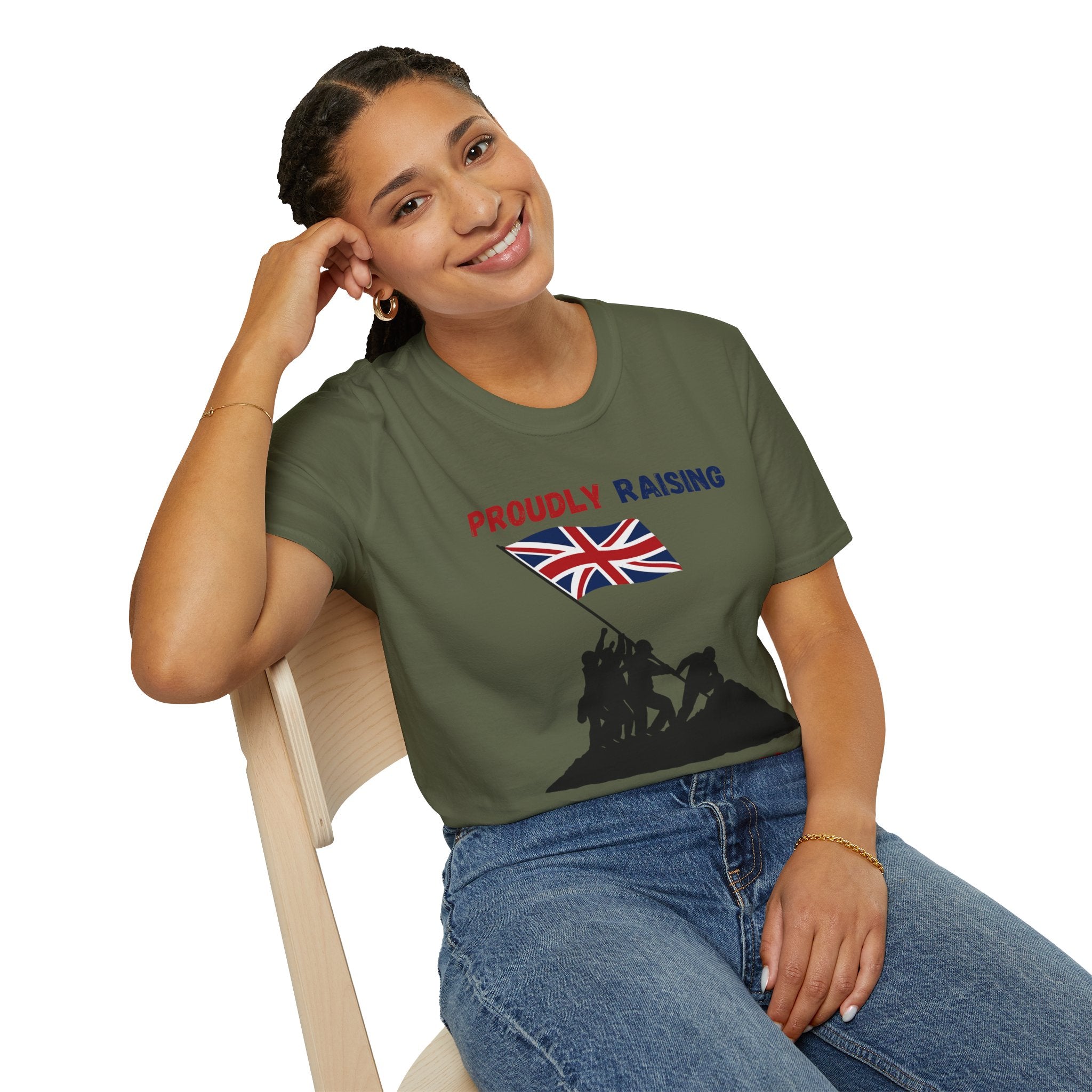 Proudly Raising Our Colours T-Shirt (original) — British Flag Patriotic Tee
