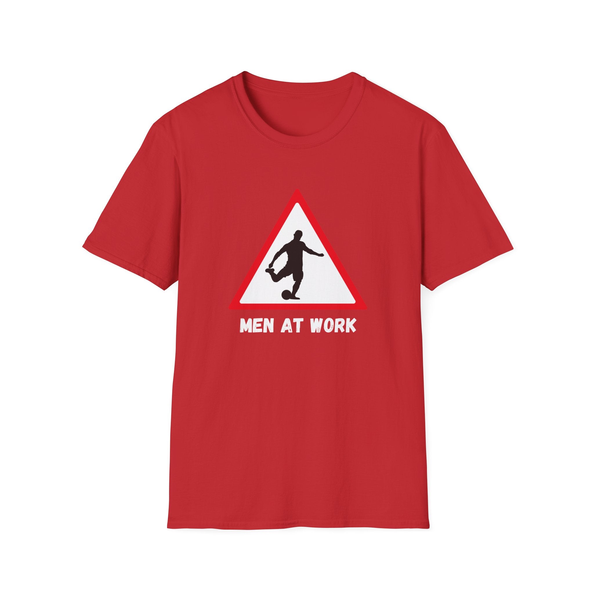 Men at Work Roadside Sign T-Shirt — British Humour T-Shirt