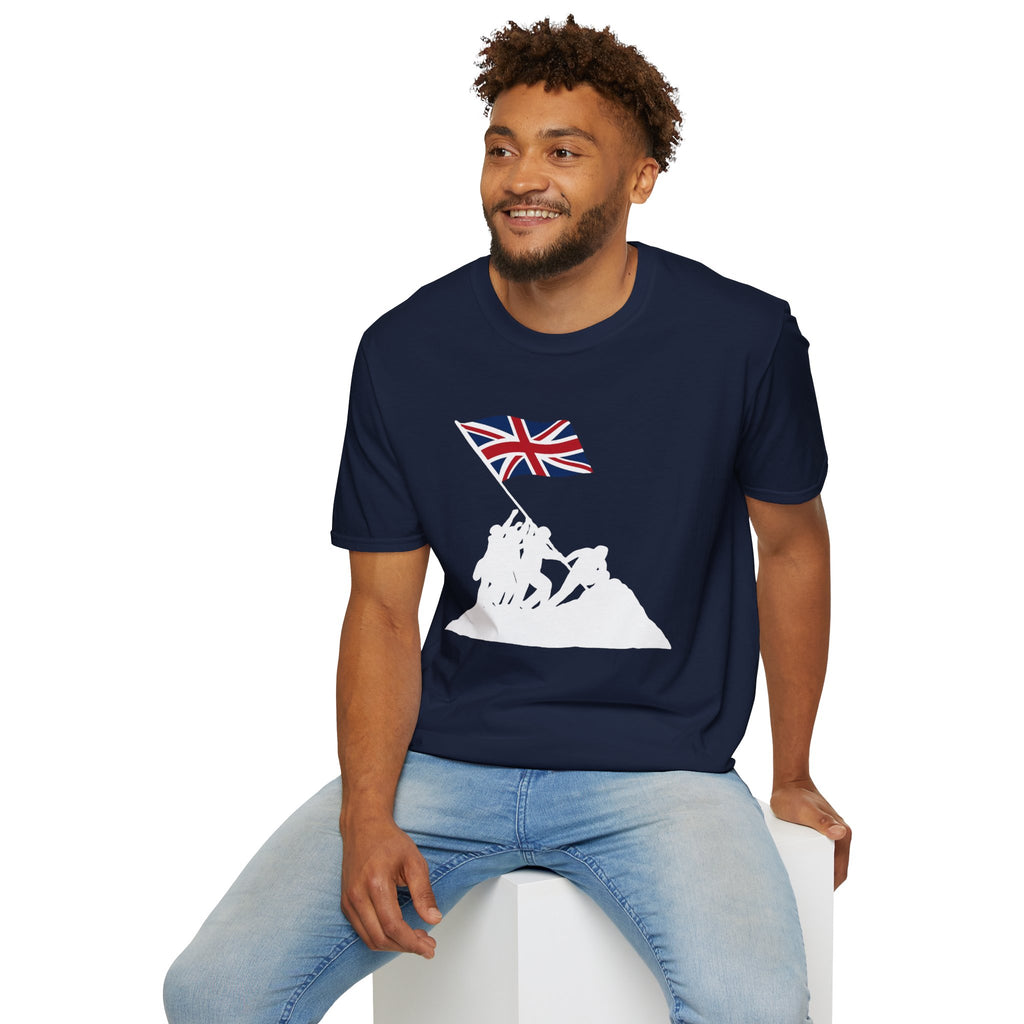 Raising Our Colours T-Shirt (no slogan) — British Flag Patriotic Tee - Our Colours