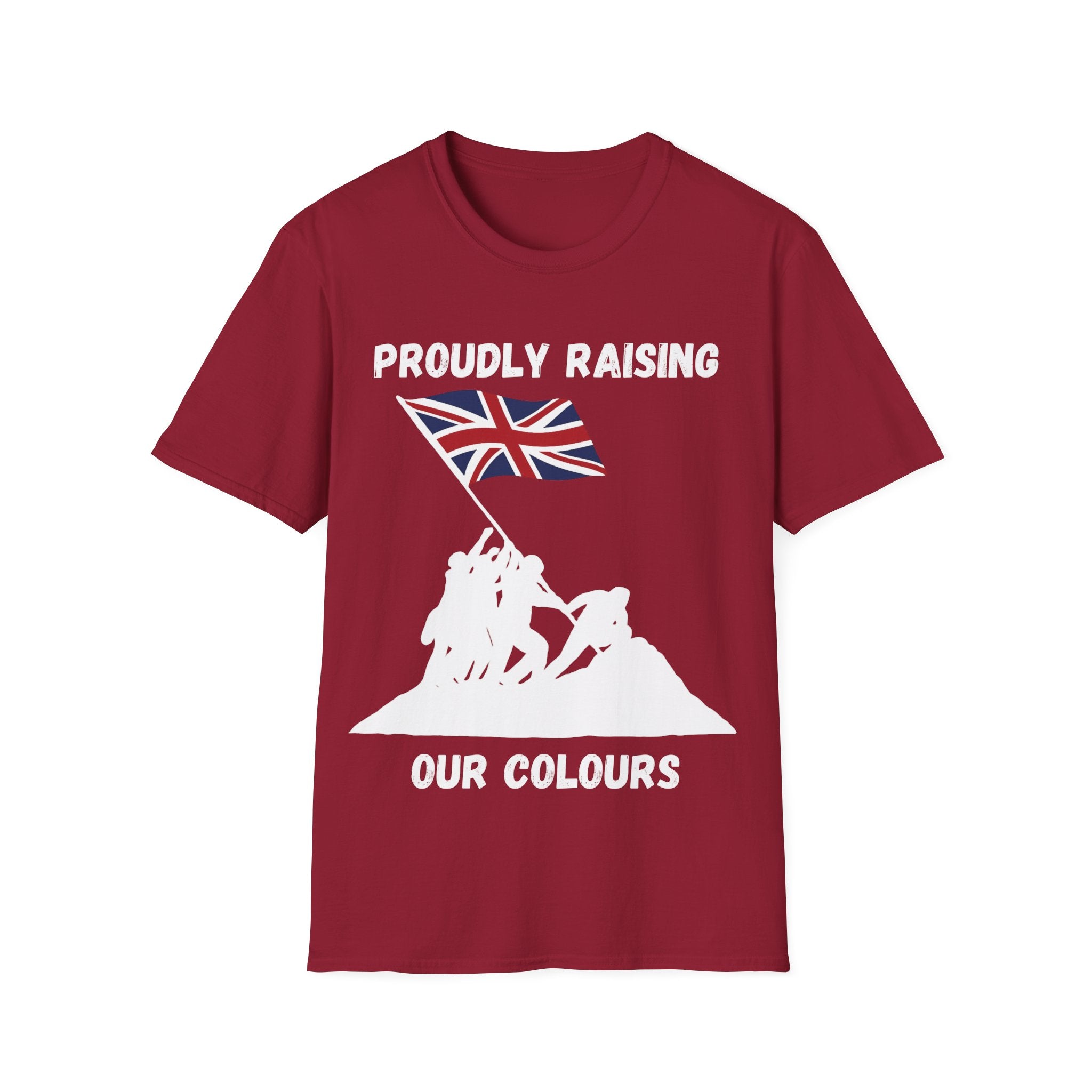 Proudly Raising Our Colours T-Shirt (original) — British Flag Patriotic Tee