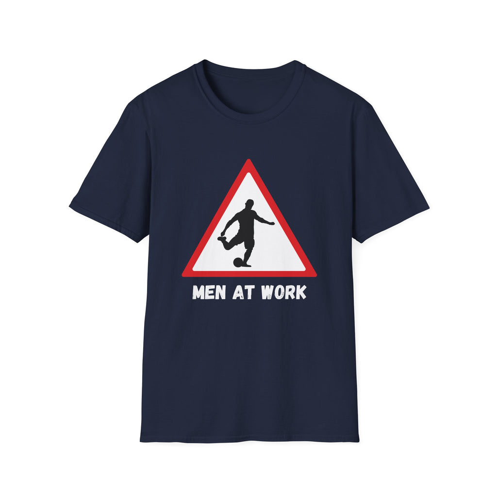 Men at Work Roadside Sign T-Shirt — British Humour T-Shirt