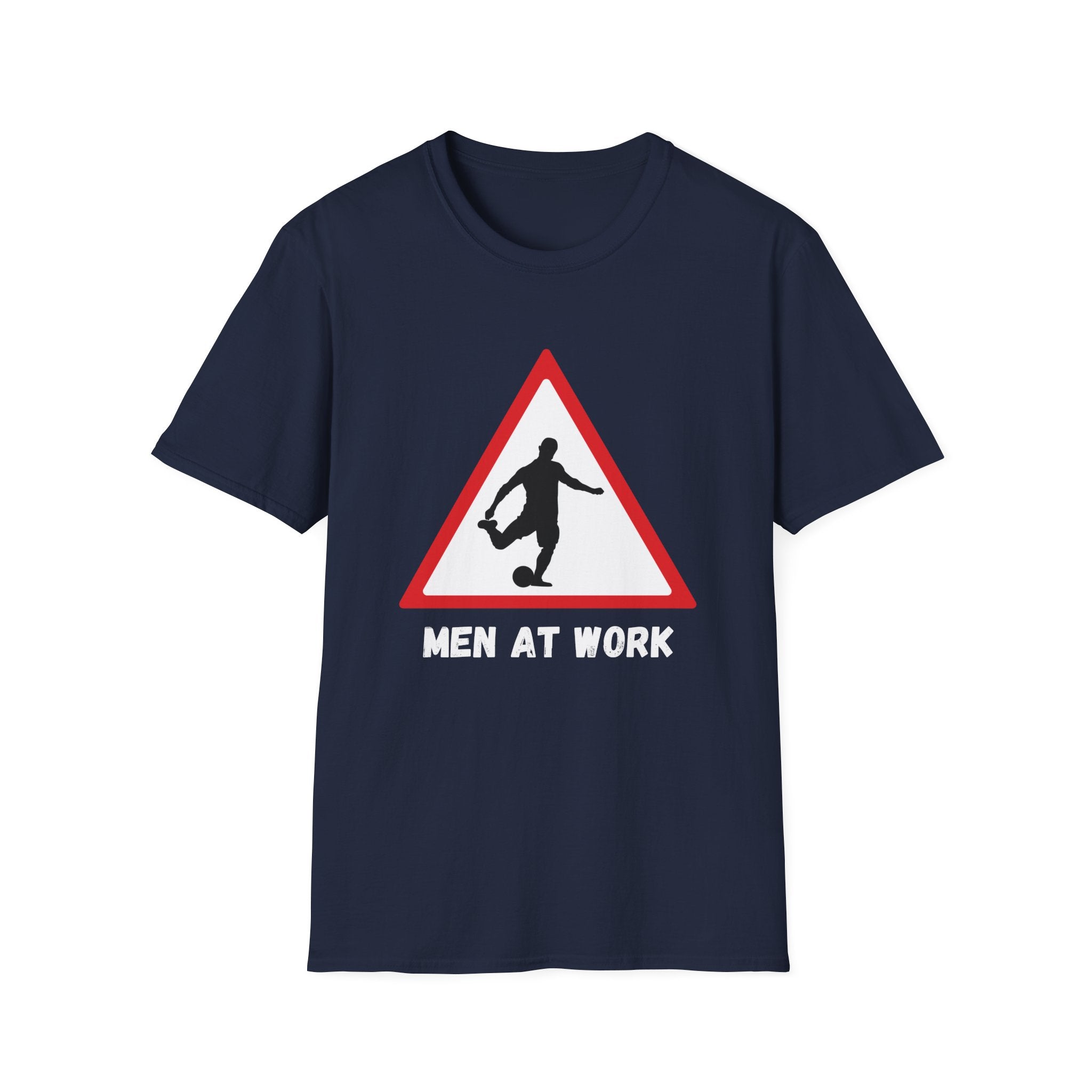 Men at Work Roadside Sign T-Shirt — British Humour T-Shirt