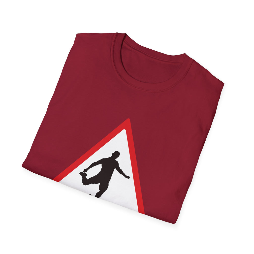 Men at Work Roadside Sign T-Shirt — British Humour T-Shirt