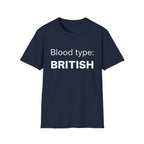 Blood Type: BRITISH T‑Shirt — Funny British Pride Tee