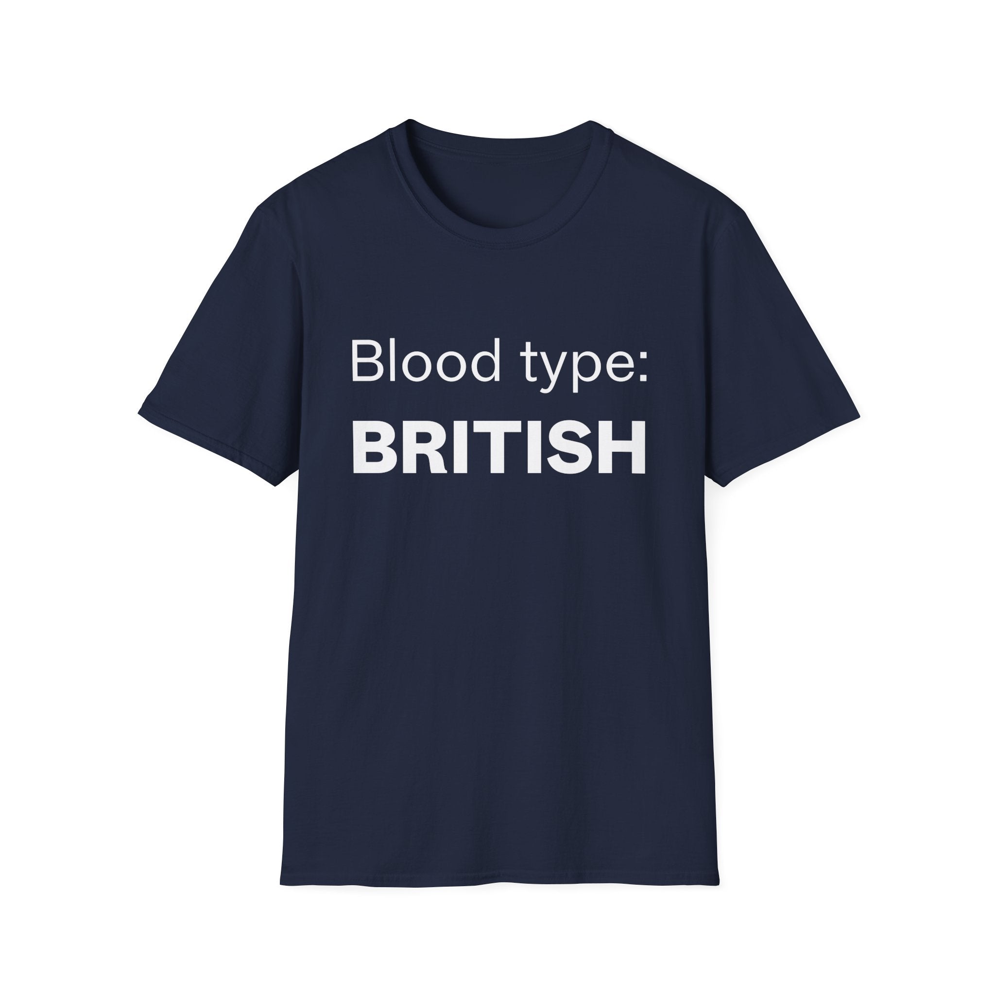 Blood Type: BRITISH T‑Shirt — Funny British Pride Tee